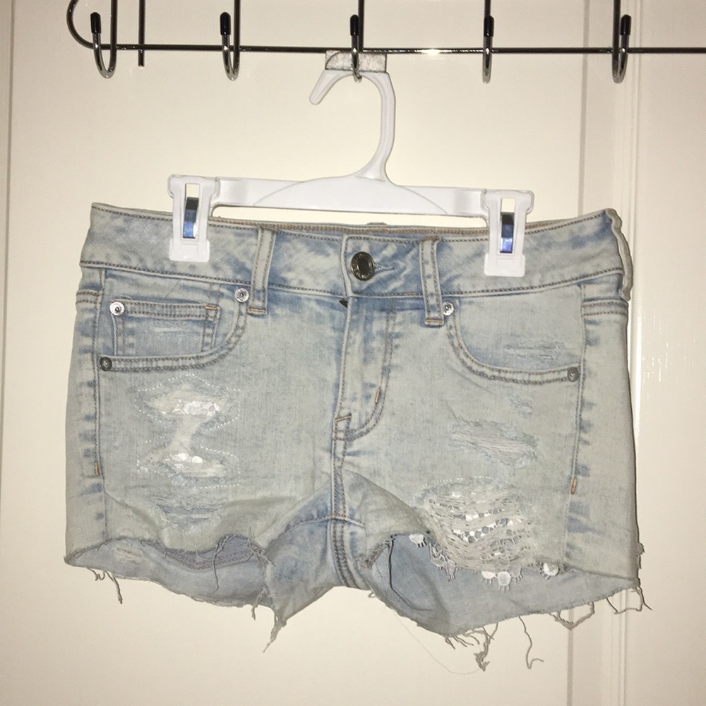 American Eagle super stretch shortie lace shorts